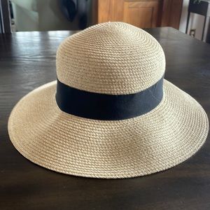 Furtalk Sun Hat foldable & black ribbon band - packable M adjustable